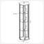 Vitrine hexagonale en verre transparent Tenley