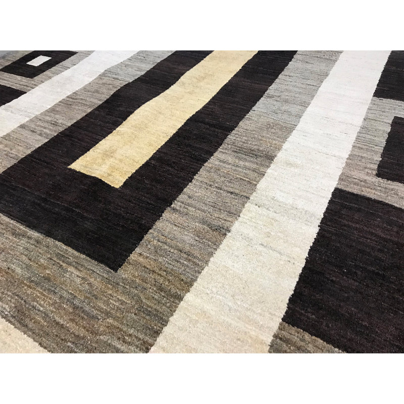 Tapis brun de haute qualité noué à la main