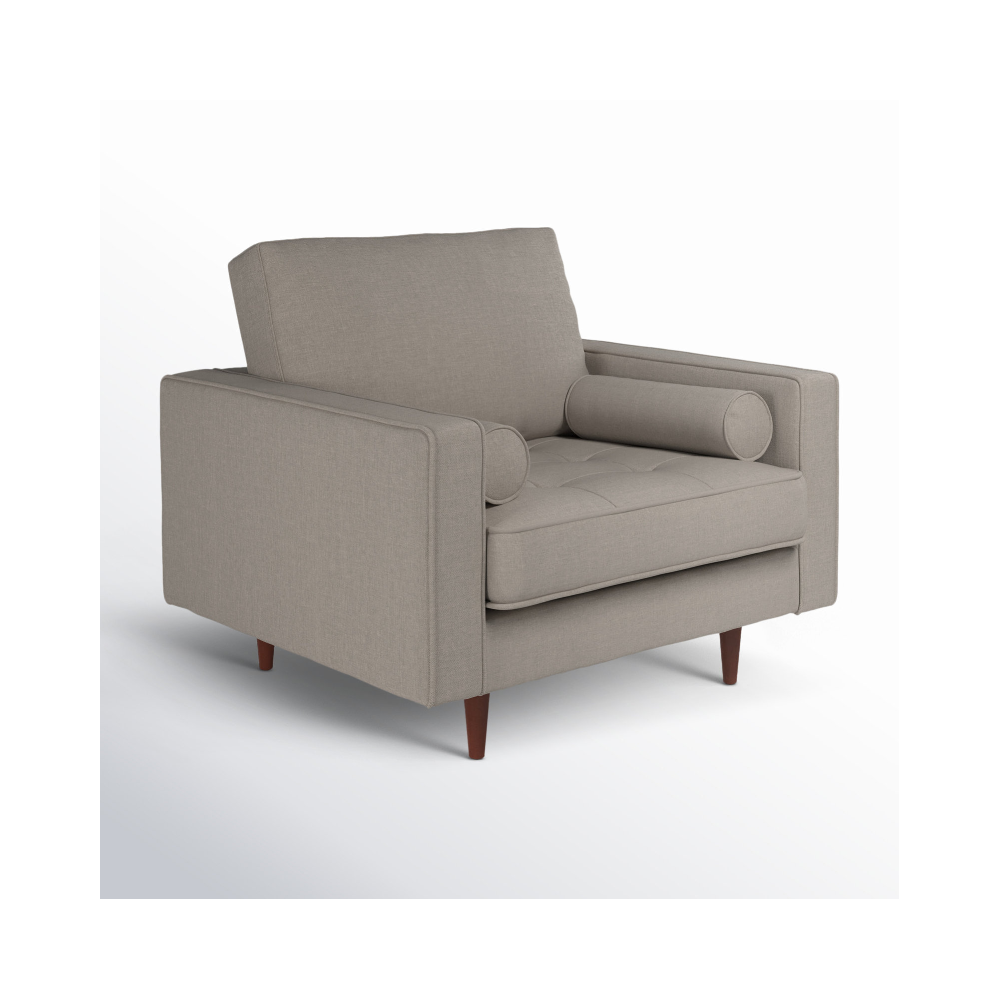 Geo Upholstered Armchair, Gray Fabric