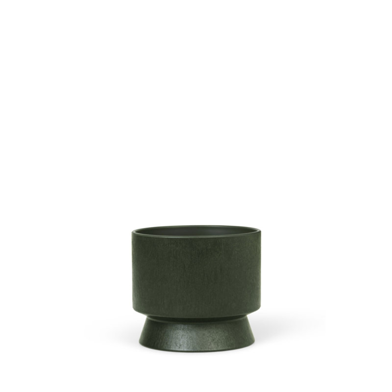 Pot à fleurs en plastique recyclé, Vert, H 4,1 po x l 4,7 po x P 4,7 po