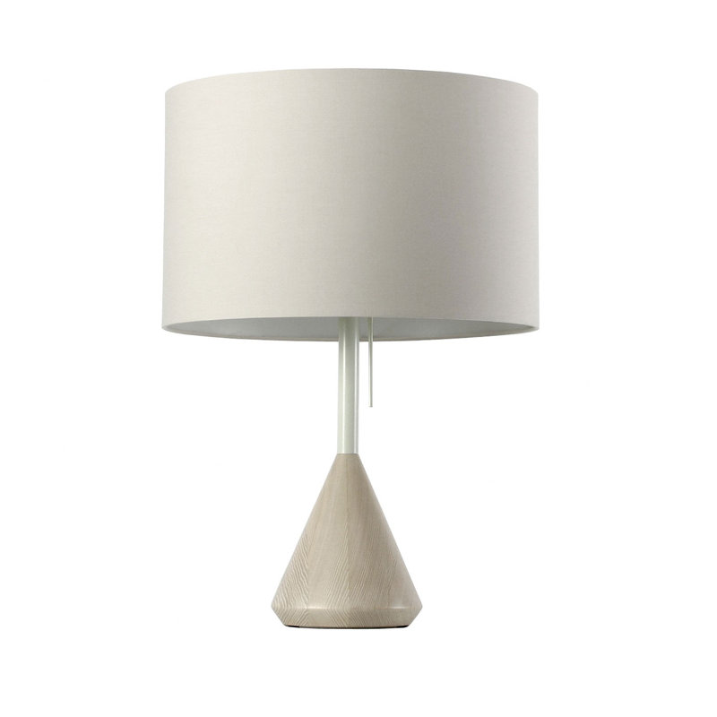 Flask Table Lamp, Whitewashed Ash