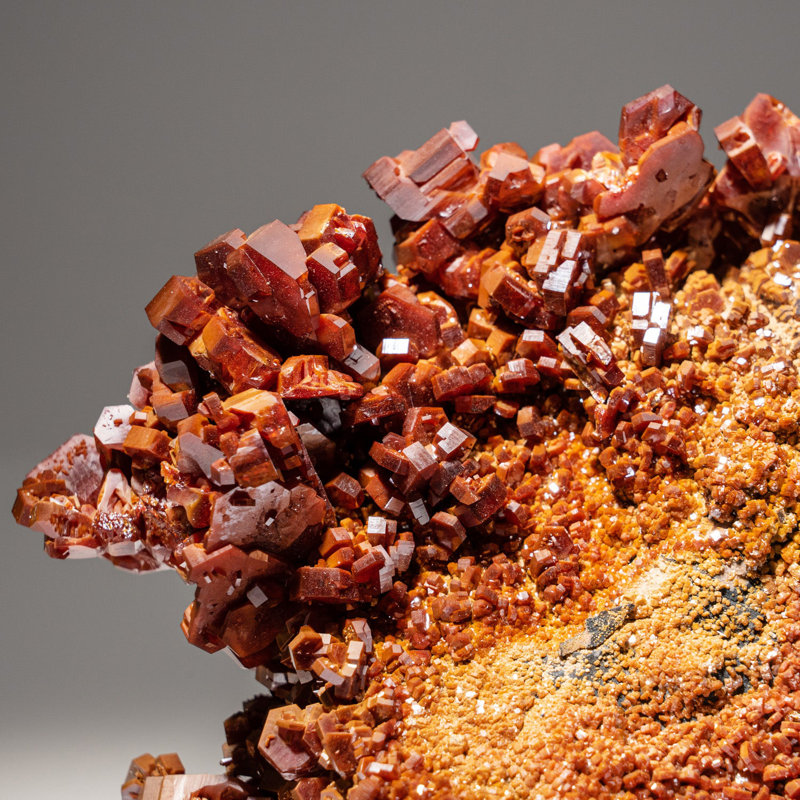 Vanadinite Crystal Cluster On Matrix from Mibladen, Atlas Mountains, Kh©Nifra Province, Morocco