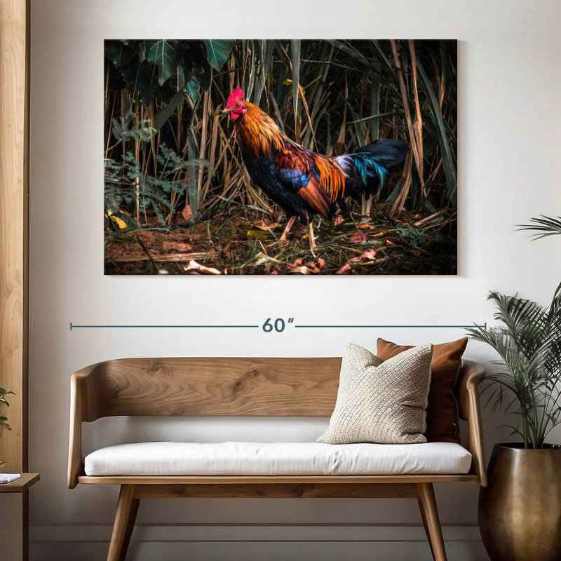 Brampt Lonely Kauai Rooster, 34" H x 51" W