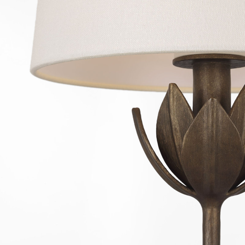 Alberto Cordless LED Table Lamp by Julie Neill, Antique Bronze Leaf