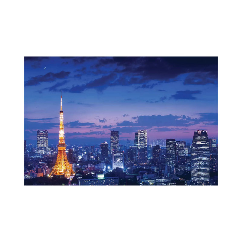 Tokyo Night View by Takao Kataoka - Wrapped Canvas Print, 45.72cm H x 66.04cm W x 3.81cm D