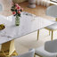Table de salle à manger rectangulaire, table de cuisine avec 6 chaises