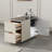 Table d'appoint de canapé en bois massif blanc crème