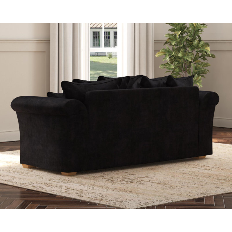Castleacre Three Seater, Scatter Back, Ebony
