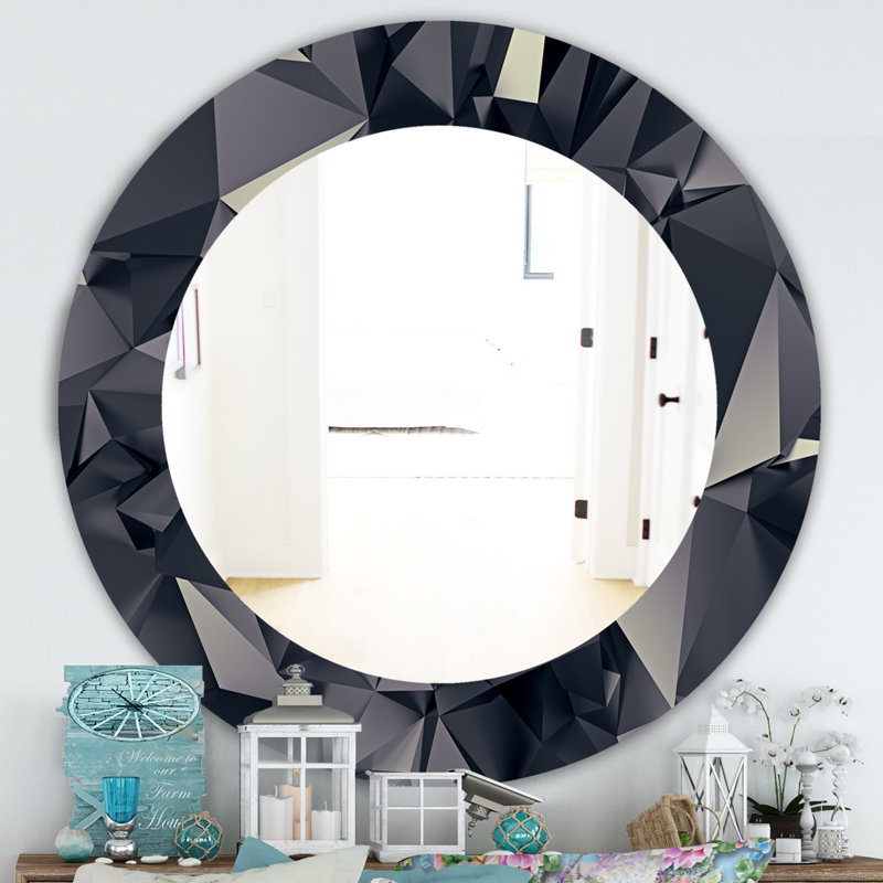 Glass Flat Wall Mirror, 23.6" H x 23.6" W