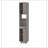 Devoux 2-Door 2-Shelf Kitchen Pantry Light Pine and Gray