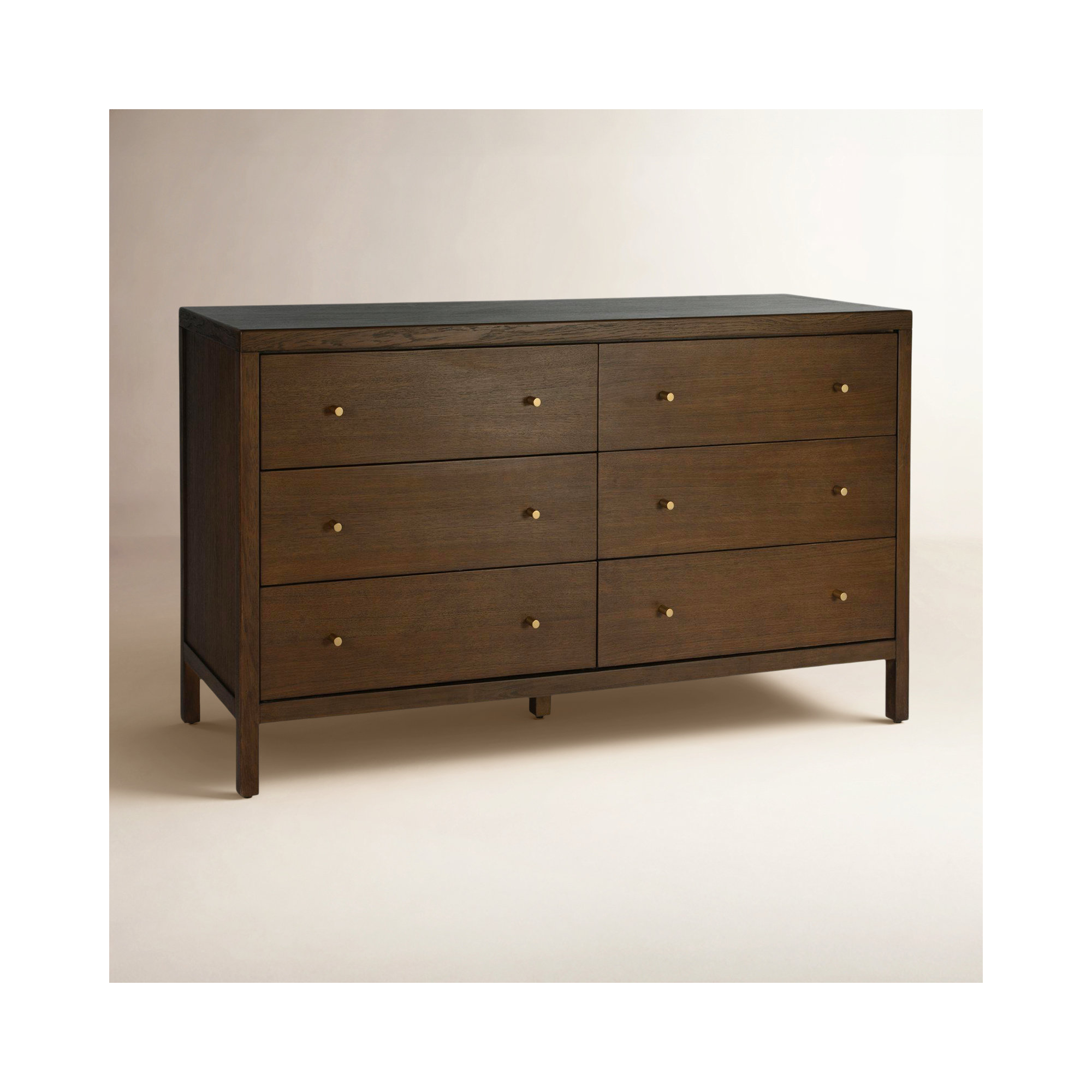 Sloane 6 Drawer Dresser, Dark Brown