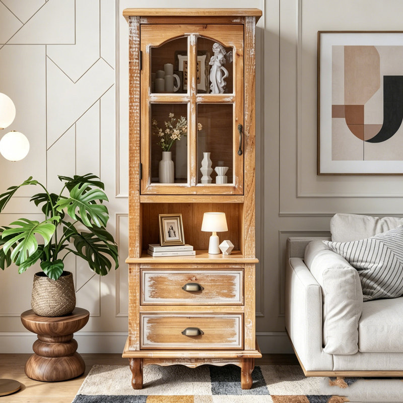 Rustic Wooden Storage Cabinet