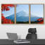 Nature paysage, montagne du Mont Fuji en automne, érable rouge, feuilles, paysage, photo moderne, paysage, décoration murale-102297479-102297478