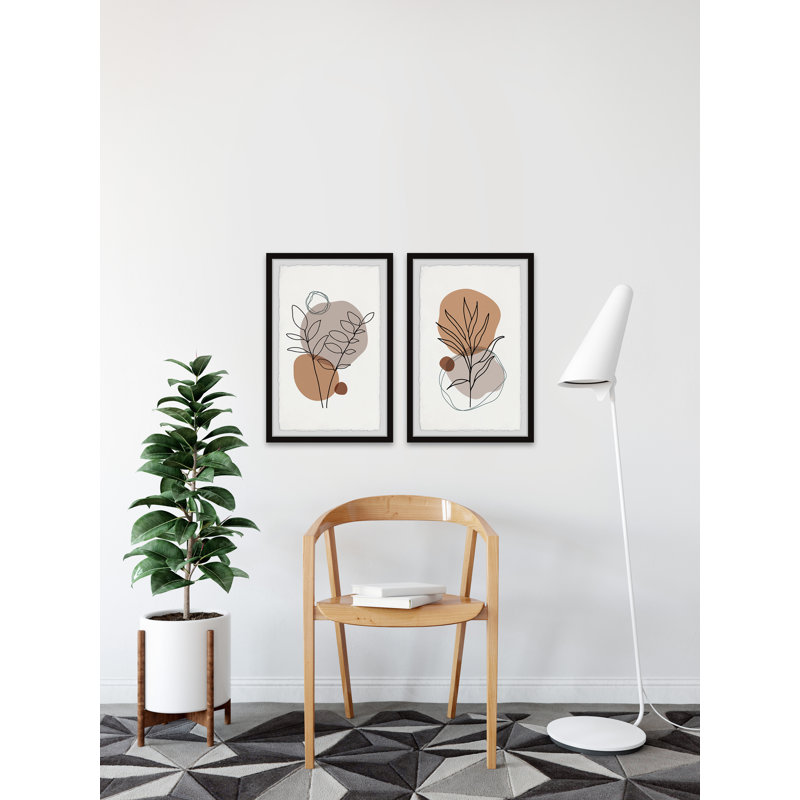 " Growing On Boulders " 2 - Pieces, 18" H x 12" W