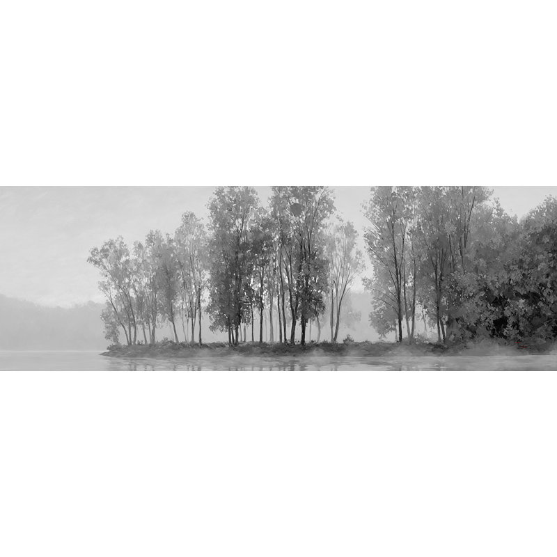 Art mural sur toile Serene Riverside Grove, H 15 po x l 45 po