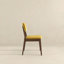 Ensemble de 2 chaises d'appoint à dossier solide en velours jaune foncé Carlos