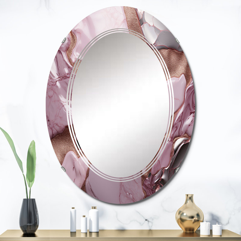 Hallvale - Miroir mural moderne ovale, 36 po x 24 po