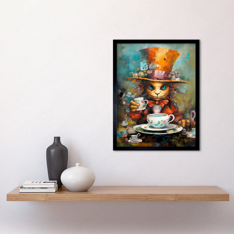 Netea Mad Hatter Animal Tea Party Fantasy Portrait - Single Picture Frame Print