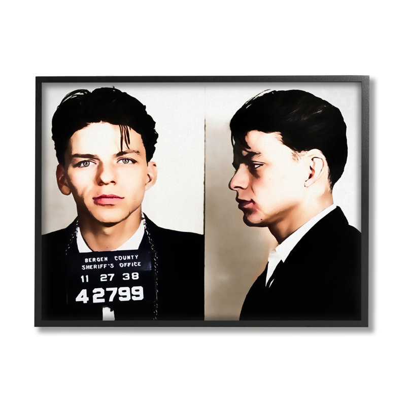 Photographie de Frank Frank Sinatra Mugshot Bergen County Jail par Daniel Sproul, L 20 po x H 16 po