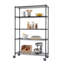 48" W x 18" D x 72" H Outdoor Wire Shelving with Wheels