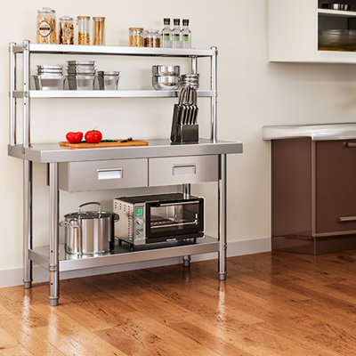 Edrosie Inc Stainless Steel 48'' L x 24'' W x 54.5'' H Work Table