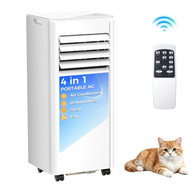 10,000 BTU Portable Air Conditioner for Bedroom - Cools 550 Sq Ft 4 Modes Cooling Dehumidifier Fan Sleep Remote 24H Timer Window Kit
