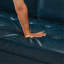 Canapé en cuir de style classique, similicuir respirant avec coussin de siège capitonné, pieds en bois massif pour le salon, bleu marine-132502631