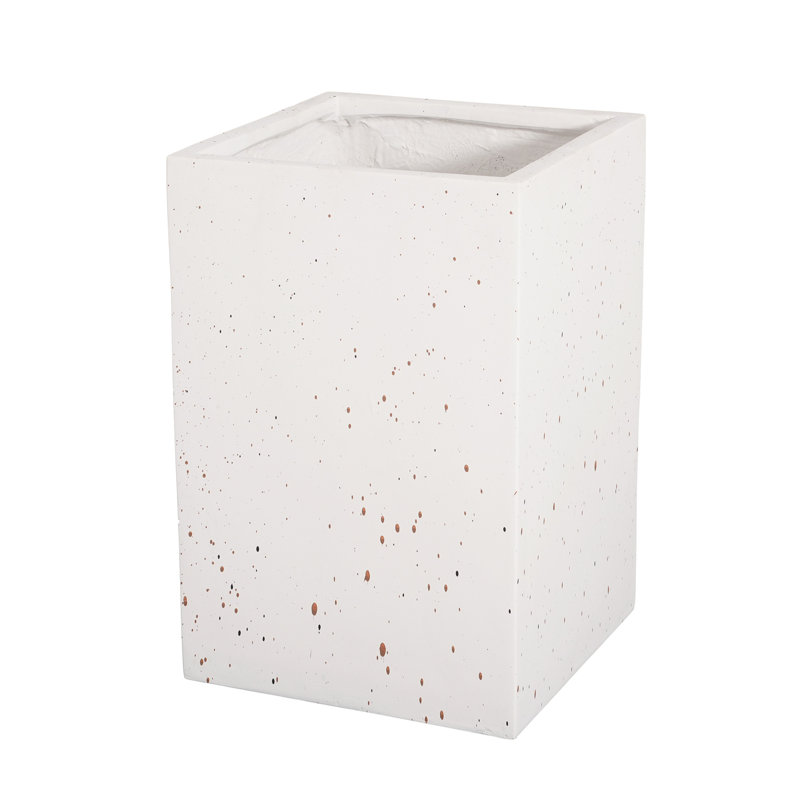 MGO Handmade Rectangle Planter Box, 20''H, White, 20" H x 13.1" W x 13.1" D, White
