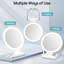 Miroir grossissant avec lumière 30X, miroir de maquillage double face 1X / 30X avec pince, 2000Mah 3 modes de couleur avec luminosité réglable, miroir de voyage pliable (L 9 po x l 7 po)