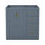 Meuble-lavabo de 36 po sans lavabo supérieur, armoire de rangement en bois massif, meuble-lavabo autoportant avec 3 tiroirs et portes à fermeture douce-1161731075-1161731076