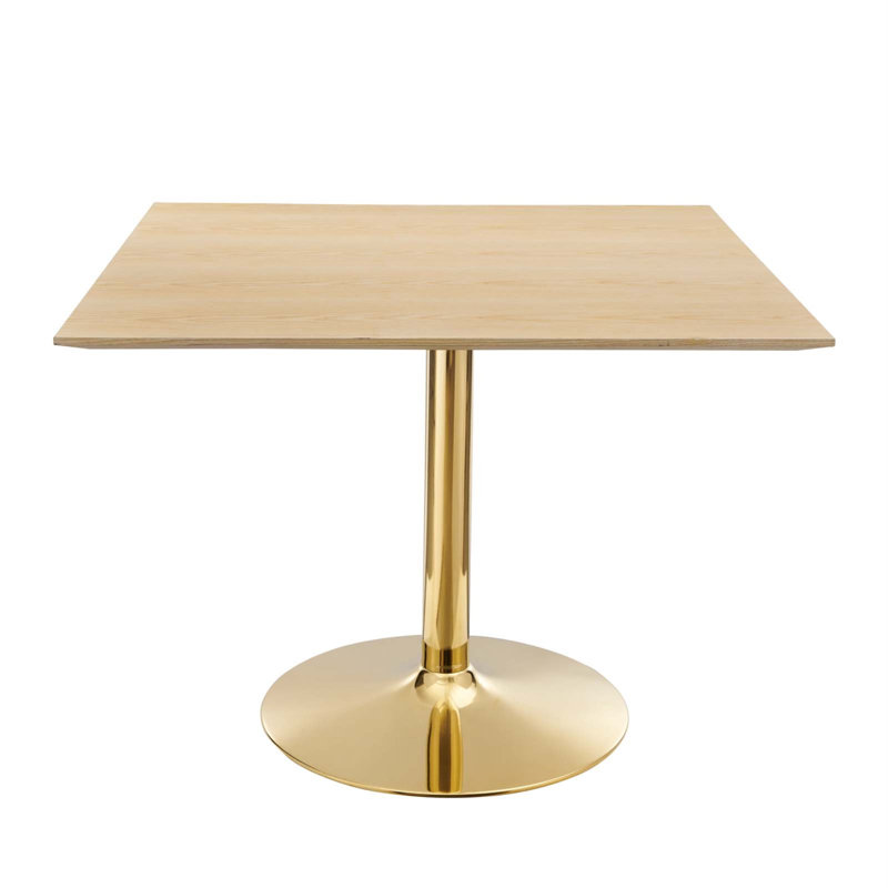 Table de salle à manger Modway, Naturel, L 40 po x L 40 po