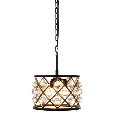 Luminaire suspendu tambour 3 lumières unique Swinney
