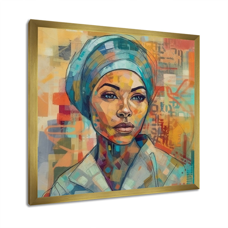 «Abstract», reproduction encadrée sur toile, Or, H 24 po x l 24 po x P 1 po