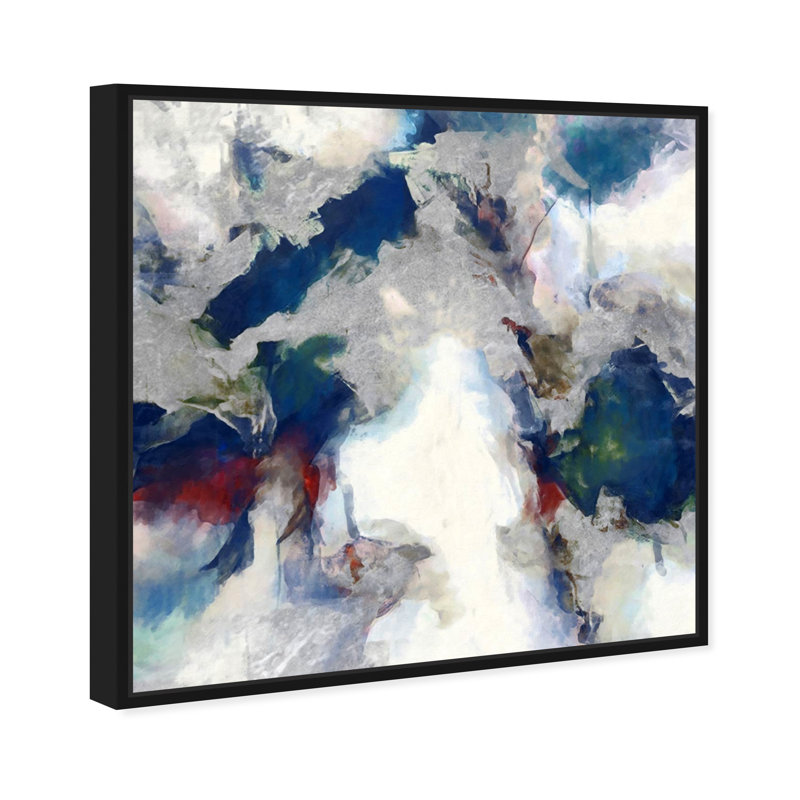 Abat-jour Explosive - Peinture sur toile, H 24 po x l 24 po, Cadre noir