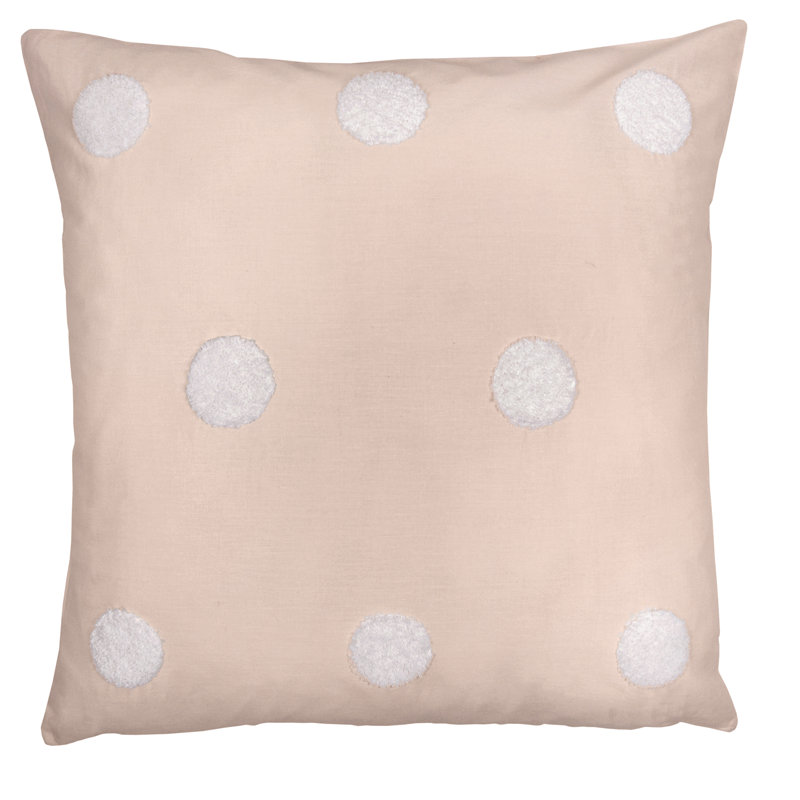 Dot Garden Polka Dots Square Cushion Cover, Pink