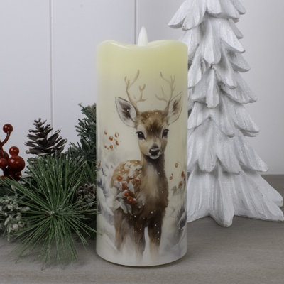 Bougie à fibre optique Winter Fawns