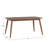 Larissa Mid-Century Modern Tapered Dining Set - Finish, Chenille Fabric, 63" Dining Table And 4 Chairs-1137623365-1137623375