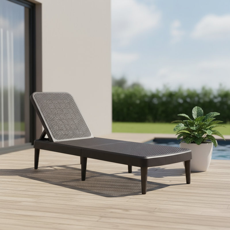 Chaise longue d'extérieur 75 po