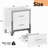 High Gloss Mirrored Nightstand With 2 Drawers,Modern End Table With Drawers,Mirrored High Gloss Wood Nightstand Metal Handle Bedside End Table For Bedroom-1019238165
