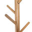 Portemanteau autoportant moderne avec base ronde, noir / bois naturel