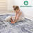 2x8 Loom & Grey/denim Abstract Area Rug, Non-shedding Stain For Dining Home Office, Fashionable And Pet-, Medium Pile Height Rug Abstract, Living Room Entryway,