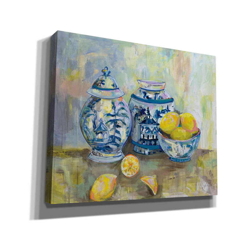 «Lemon Life» par Jeanette Vertentes, art mural sur toile, H 24 po x l 20 po x P 0,75 po