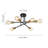 Westfall 6-Light 19" Black/Gold Sputnik Semi-Flush Mount-31886599