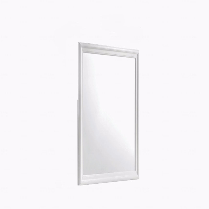 Miroir d'appoint moderne avec cadre en bois, Blanc