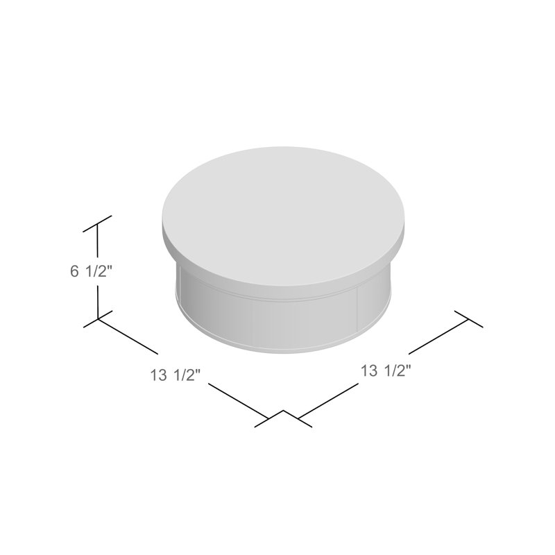 Plafonnier encastré 2 lumières 13,5 po Alyvia, Nickel poli