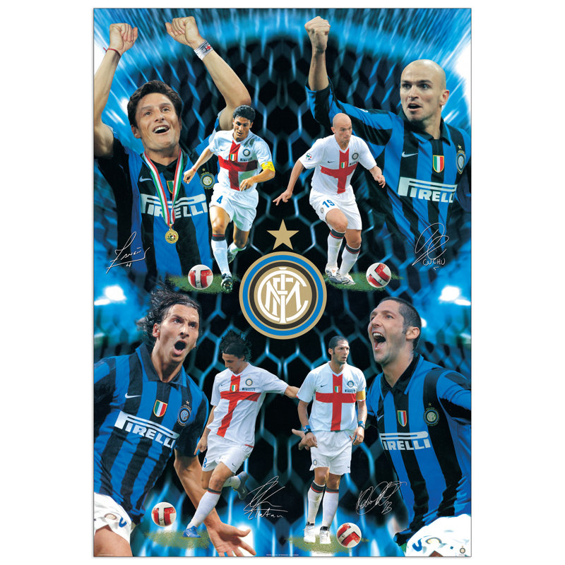 Inter Pirelli - No Frame Rectangle Memorabilia on Wood