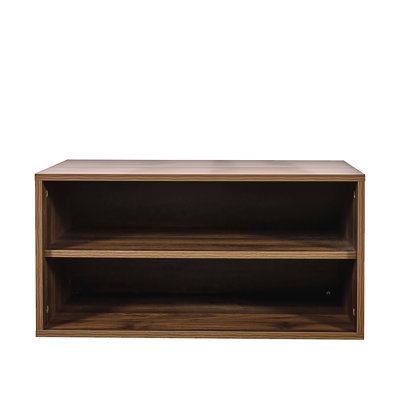 Mounted Stackable Storage - 27.57*13.45*14.48 Inches Cabinet, Ideal For Home Organization, Store Books, Garments, , Keepsakes, Picture Frames, Walnut