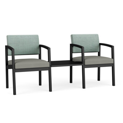 Structure tandem 2 places avec table centrale en acier Lenox