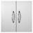 Double Outdoor Kitchen Access Door, Stainless Steel BBQ Island Cabinet with Hooks & Reversible Hinges
