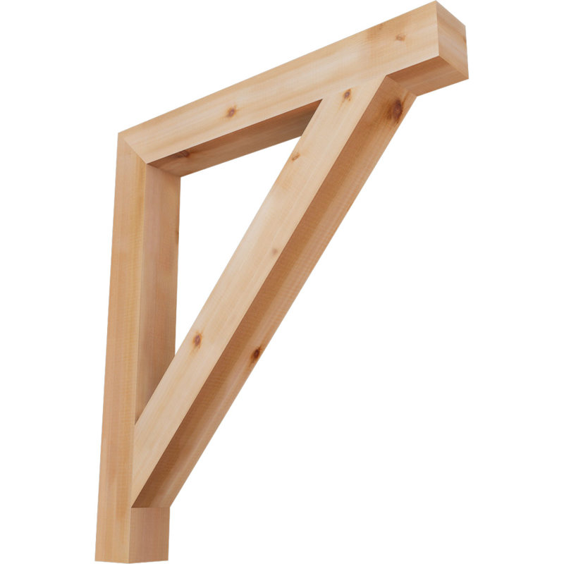 Support de bloc traditionnel, Cèdre rouge de l'Ouest (lisse), H 36 po x l 3,5 po x P 32 po